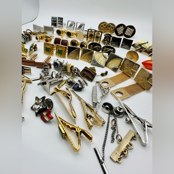 Vintage Most Are Signed Swank Cufflinks And Tie Clips - Picture 7 of 11